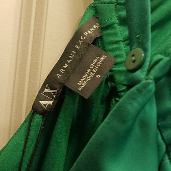 Green asymetrical silk jumpsuit - Picture 2 of 4